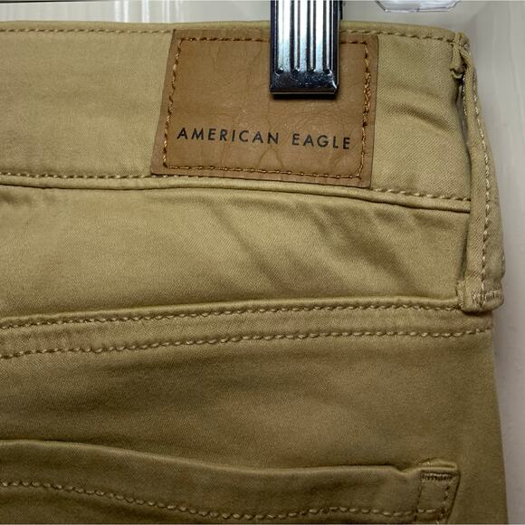 American Eagle skinny jegging khaki size 0 short NEW - Picture 6 of 10